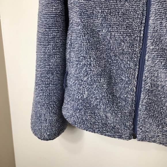 The North Face full zip jacket women medium blue fuzzy jersey - Picture 4 of 9